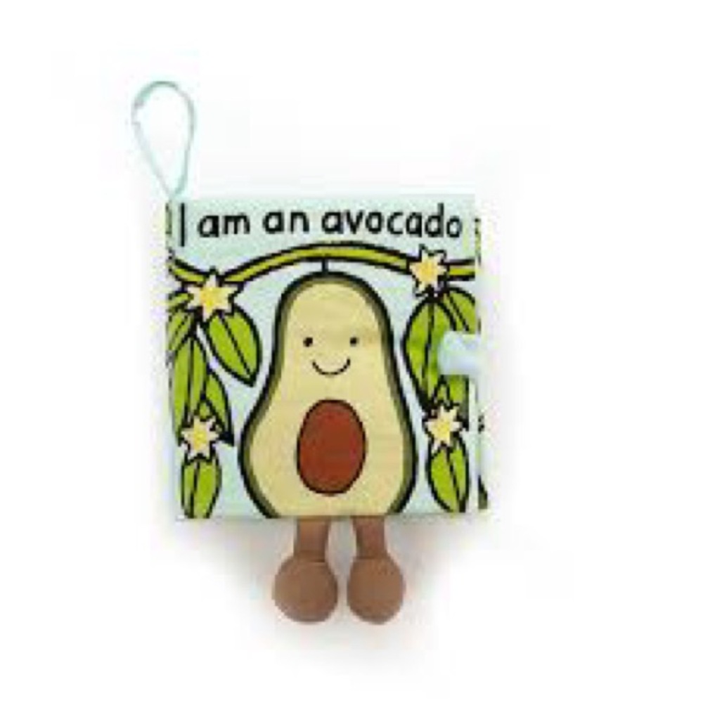 Jellycat Avocado Soft Book - Green and Brown
(Retired)